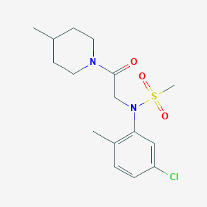 N-(5-chloro-2-methylphenyl)-N-[2-(4-methyl-1-piperidinyl)-2-oxoethyl]methanesulfonamide