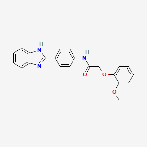 molecular formula C22H19N3O3 B3578313 N-[4-(1H-1,3-BENZODIAZOL-2-YL)PHENYL]-2-(2-METHOXYPHENOXY)ACETAMIDE 