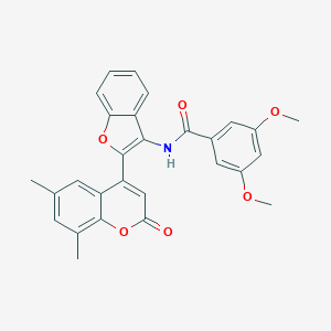 molecular formula C28H23NO6 B357832 N-[2-(6,8-dimethyl-2-oxo-2H-chromen-4-yl)-1-benzofuran-3-yl]-3,5-dimethoxybenzamide CAS No. 919740-05-9