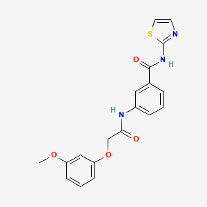 3-[2-(3-METHOXYPHENOXY)ACETAMIDO]-N-(1,3-THIAZOL-2-YL)BENZAMIDE