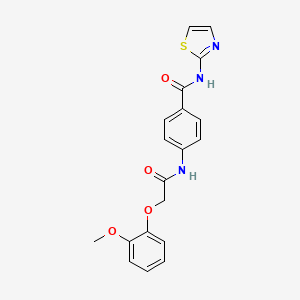 4-{[(2-methoxyphenoxy)acetyl]amino}-N-(1,3-thiazol-2-yl)benzamide