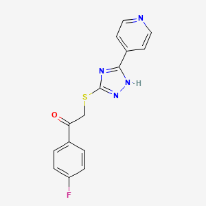 1-(4-fluorophenyl)-2-{[5-(4-pyridinyl)-4H-1,2,4-triazol-3-yl]thio}ethanone