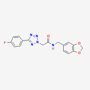 N-(1,3-benzodioxol-5-ylmethyl)-2-[5-(4-fluorophenyl)tetrazol-2-yl]acetamide