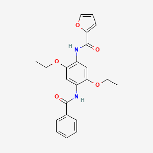 molecular formula C22H22N2O5 B3578400 N-(4-benzamido-2,5-diethoxyphenyl)furan-2-carboxamide 