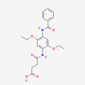 molecular formula C21H24N2O6 B3578412 4-{[4-(benzoylamino)-2,5-diethoxyphenyl]amino}-4-oxobutanoic acid 