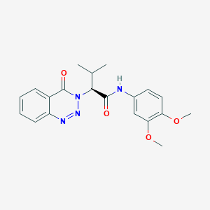 molecular formula C20H22N4O4 B357842 N-(3,4-dimethoxyphenyl)-3-methyl-2-(4-oxo-1,2,3-benzotriazin-3(4H)-yl)butanamide CAS No. 1173683-42-5