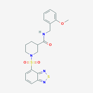 molecular formula C20H22N4O4S2 B357844 1-(2,1,3-benzothiadiazol-4-ylsulfonyl)-N-(2-methoxybenzyl)-3-piperidinecarboxamide CAS No. 902630-65-3