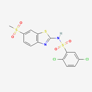 2,5-dichloro-N-[6-(methylsulfonyl)-1,3-benzothiazol-2-yl]benzenesulfonamide