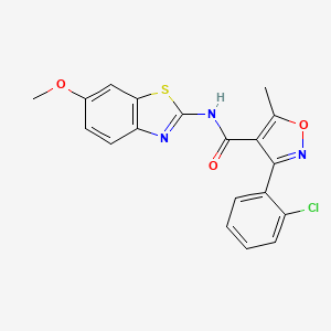 3-(2-chlorophenyl)-N-(6-methoxy-1,3-benzothiazol-2-yl)-5-methyl-1,2-oxazole-4-carboxamide