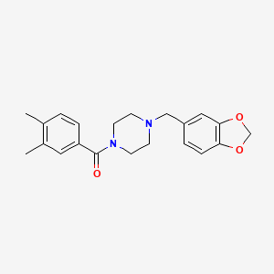 [4-(1,3-BENZODIOXOL-5-YLMETHYL)PIPERAZINO](3,4-DIMETHYLPHENYL)METHANONE