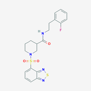 molecular formula C20H21FN4O3S2 B357847 1-(2,1,3-benzothiadiazol-4-ylsulfonyl)-N-[2-(2-fluorophenyl)ethyl]-3-piperidinecarboxamide CAS No. 921151-48-6