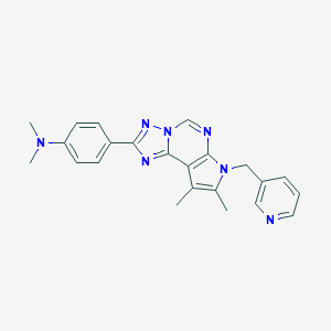 4-[11,12-Dimethyl-10-(pyridin-3-ylmethyl)-3,5,6,8,10-pentazatricyclo[7.3.0.02,6]dodeca-1(9),2,4,7,11-pentaen-4-yl]-N,N-dimethylaniline