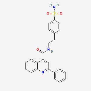 2-phenyl-N-[2-(4-sulfamoylphenyl)ethyl]quinoline-4-carboxamide