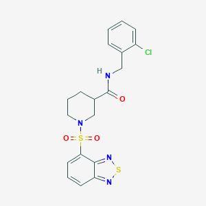 molecular formula C19H19ClN4O3S2 B357850 1-(2,1,3-benzothiadiazol-4-ylsulfonyl)-N-(2-chlorobenzyl)-3-piperidinecarboxamide CAS No. 902630-11-9