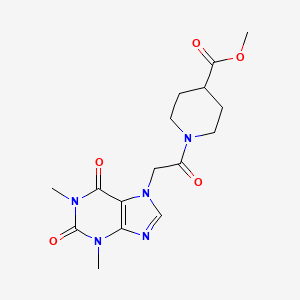 methyl 1-[(1,3-dimethyl-2,6-dioxo-1,2,3,6-tetrahydro-7H-purin-7-yl)acetyl]piperidine-4-carboxylate