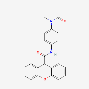 molecular formula C23H20N2O3 B3578515 N-[4-(N-METHYLACETAMIDO)PHENYL]-9H-XANTHENE-9-CARBOXAMIDE 