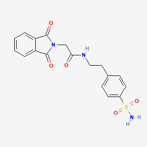 molecular formula C18H17N3O5S B3578534 2-(1,3-DIOXO-2,3-DIHYDRO-1H-ISOINDOL-2-YL)-N-[2-(4-SULFAMOYLPHENYL)ETHYL]ACETAMIDE 