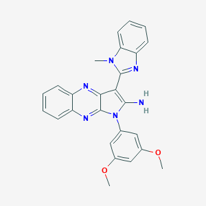 molecular formula C26H22N6O2 B357857 1-(3,5-dimethoxyphenyl)-3-(1-methyl-1H-benzimidazol-2-yl)-1H-pyrrolo[2,3-b]quinoxalin-2-amine CAS No. 900294-88-4