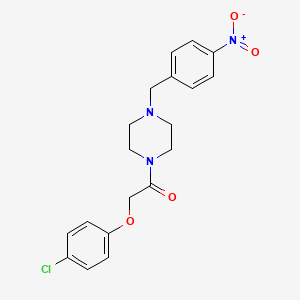 2-(4-CHLOROPHENOXY)-1-[4-(4-NITROBENZYL)PIPERAZINO]-1-ETHANONE