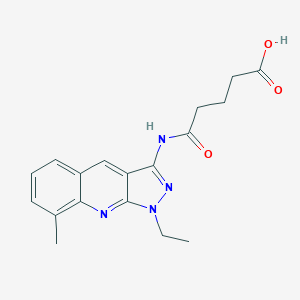 molecular formula C18H20N4O3 B357863 5-[(1-ethyl-8-methyl-1H-pyrazolo[3,4-b]quinolin-3-yl)amino]-5-oxopentanoic acid CAS No. 876667-18-4