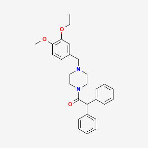 1-{4-[(3-ETHOXY-4-METHOXYPHENYL)METHYL]PIPERAZIN-1-YL}-2,2-DIPHENYLETHAN-1-ONE