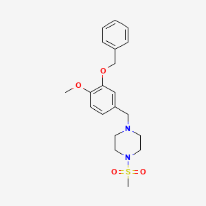 1-[3-(benzyloxy)-4-methoxybenzyl]-4-(methylsulfonyl)piperazine