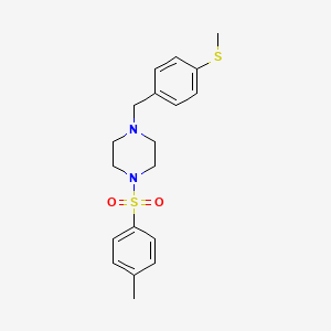 molecular formula C19H24N2O2S2 B3578638 1-[(4-Methylphenyl)sulfonyl]-4-[4-(methylsulfanyl)benzyl]piperazine 