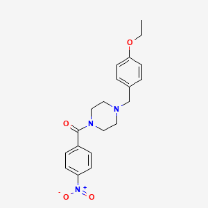 molecular formula C20H23N3O4 B3578648 [4-(4-ETHOXYBENZYL)PIPERAZINO](4-NITROPHENYL)METHANONE 