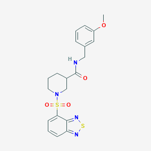 molecular formula C20H22N4O4S2 B357868 1-(2,1,3-benzothiadiazol-4-ylsulfonyl)-N-(3-methoxybenzyl)-3-piperidinecarboxamide CAS No. 901731-33-7