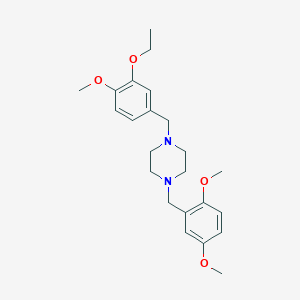 1-[(2,5-dimethoxyphenyl)methyl]-4-[(3-ethoxy-4-methoxyphenyl)methyl]piperazine