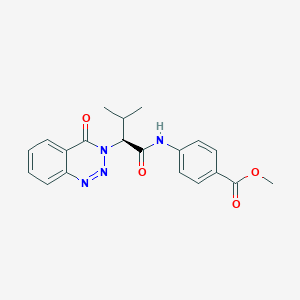 molecular formula C20H20N4O4 B357872 methyl 4-{[3-methyl-2-(4-oxo-1,2,3-benzotriazin-3(4H)-yl)butanoyl]amino}benzoate CAS No. 1173685-89-6
