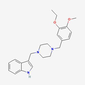 2-ETHOXY-4-{[4-(1H-INDOL-3-YLMETHYL)TETRAHYDRO-1-PYRAZINYL]METHYL}PHENYL METHYL ETHER