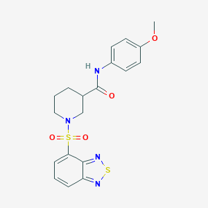 molecular formula C19H20N4O4S2 B357874 1-(2,1,3-benzothiadiazol-4-ylsulfonyl)-N-(4-methoxyphenyl)-3-piperidinecarboxamide CAS No. 902630-07-3