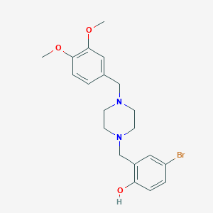 4-BROMO-2-({4-[(3,4-DIMETHOXYPHENYL)METHYL]PIPERAZIN-1-YL}METHYL)PHENOL