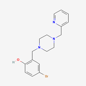 4-bromo-2-{[4-(pyridin-2-ylmethyl)piperazin-1-yl]methyl}phenol