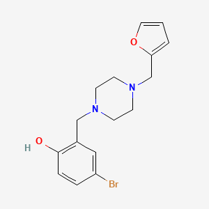 4-Bromo-2-{[4-(furan-2-ylmethyl)piperazin-1-yl]methyl}phenol