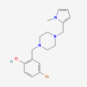 4-Bromo-2-[[4-[(1-methylpyrrol-2-yl)methyl]piperazin-1-yl]methyl]phenol