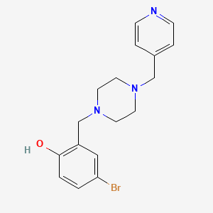 4-bromo-2-{[4-(4-pyridinylmethyl)-1-piperazinyl]methyl}phenol