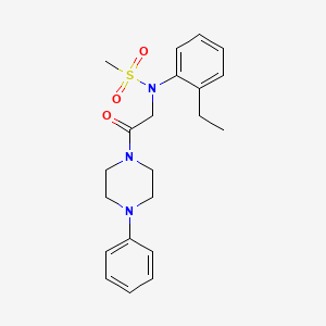 N-(2-ethylphenyl)-N-[2-oxo-2-(4-phenylpiperazin-1-yl)ethyl]methanesulfonamide