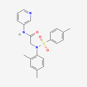 molecular formula C22H23N3O3S B3578815 2-(2,4-dimethyl-N-(4-methylphenyl)sulfonylanilino)-N-pyridin-3-ylacetamide 