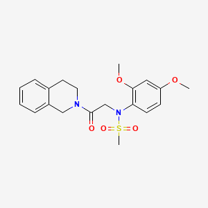 N-[2-(3,4-dihydro-1H-isoquinolin-2-yl)-2-oxoethyl]-N-(2,4-dimethoxyphenyl)methanesulfonamide