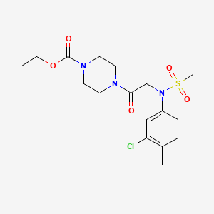 ethyl 4-[N-(3-chloro-4-methylphenyl)-N-(methylsulfonyl)glycyl]-1-piperazinecarboxylate