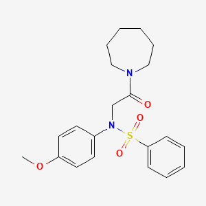 N-[2-(1-azepanyl)-2-oxoethyl]-N-(4-methoxyphenyl)benzenesulfonamide