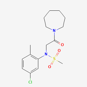 N-[2-(azepan-1-yl)-2-oxoethyl]-N-(5-chloro-2-methylphenyl)methanesulfonamide