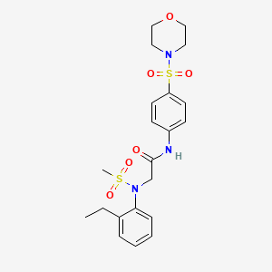 molecular formula C21H27N3O6S2 B3578895 N~2~-(2-ethylphenyl)-N~2~-(methylsulfonyl)-N~1~-[4-(4-morpholinylsulfonyl)phenyl]glycinamide 