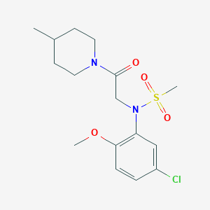 N-(5-chloro-2-methoxyphenyl)-N-[2-(4-methylpiperidin-1-yl)-2-oxoethyl]methanesulfonamide