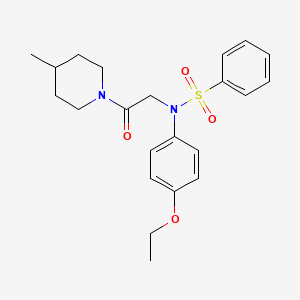 N-(4-ethoxyphenyl)-N-[2-(4-methyl-1-piperidinyl)-2-oxoethyl]benzenesulfonamide