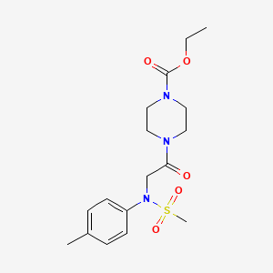 ethyl 4-[N-(4-methylphenyl)-N-(methylsulfonyl)glycyl]-1-piperazinecarboxylate