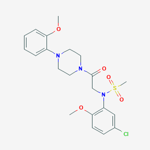 N-(5-chloro-2-methoxyphenyl)-N-{2-[4-(2-methoxyphenyl)-1-piperazinyl]-2-oxoethyl}methanesulfonamide