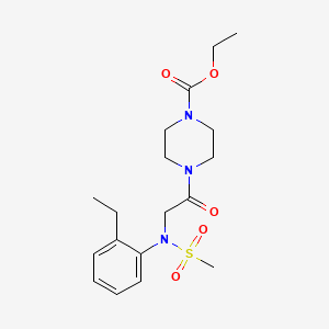 ethyl 4-[N-(2-ethylphenyl)-N-(methylsulfonyl)glycyl]-1-piperazinecarboxylate